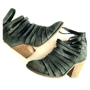 Free People, leather strappie booties. Size 38.